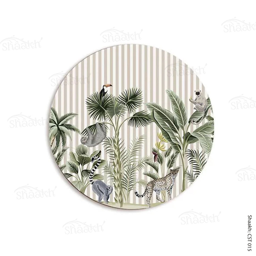 Tropical forest print Trivets | CST 015 (set of 2)