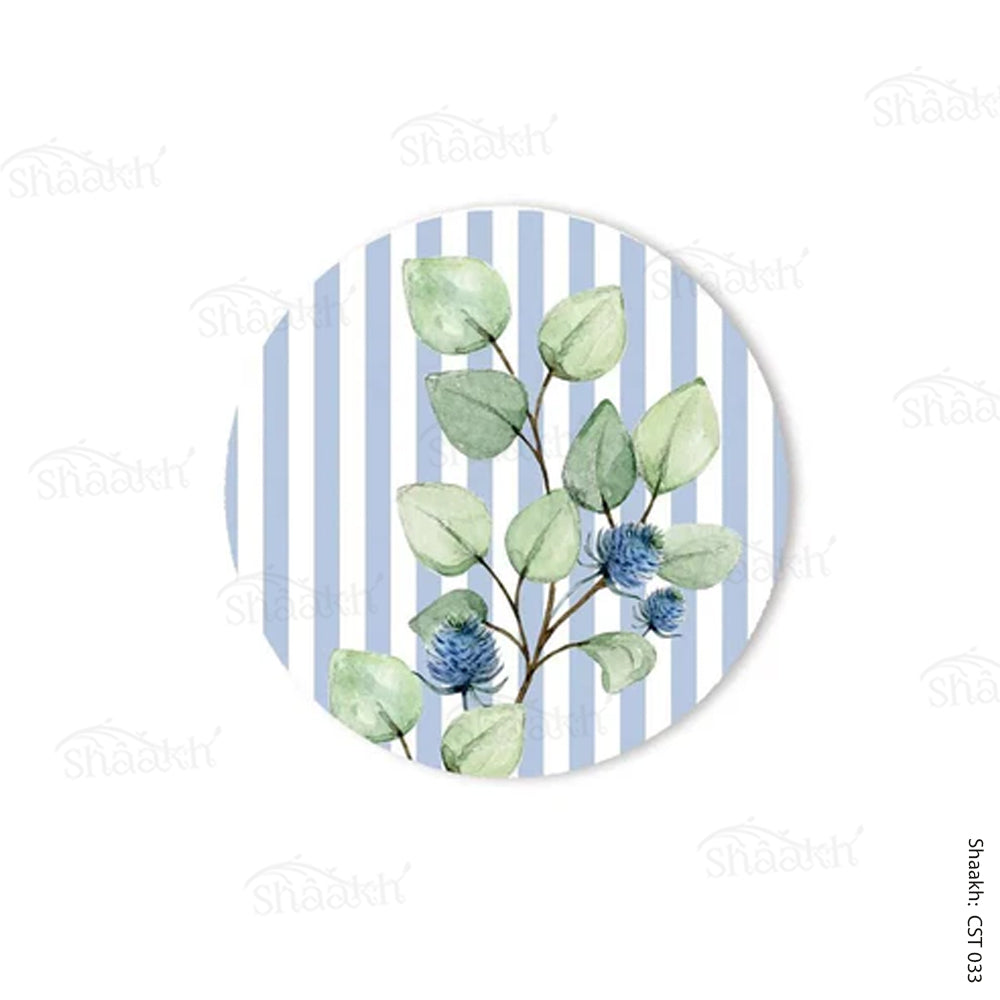 Blue and White stripes Trivets | CST 033 (set of 2)