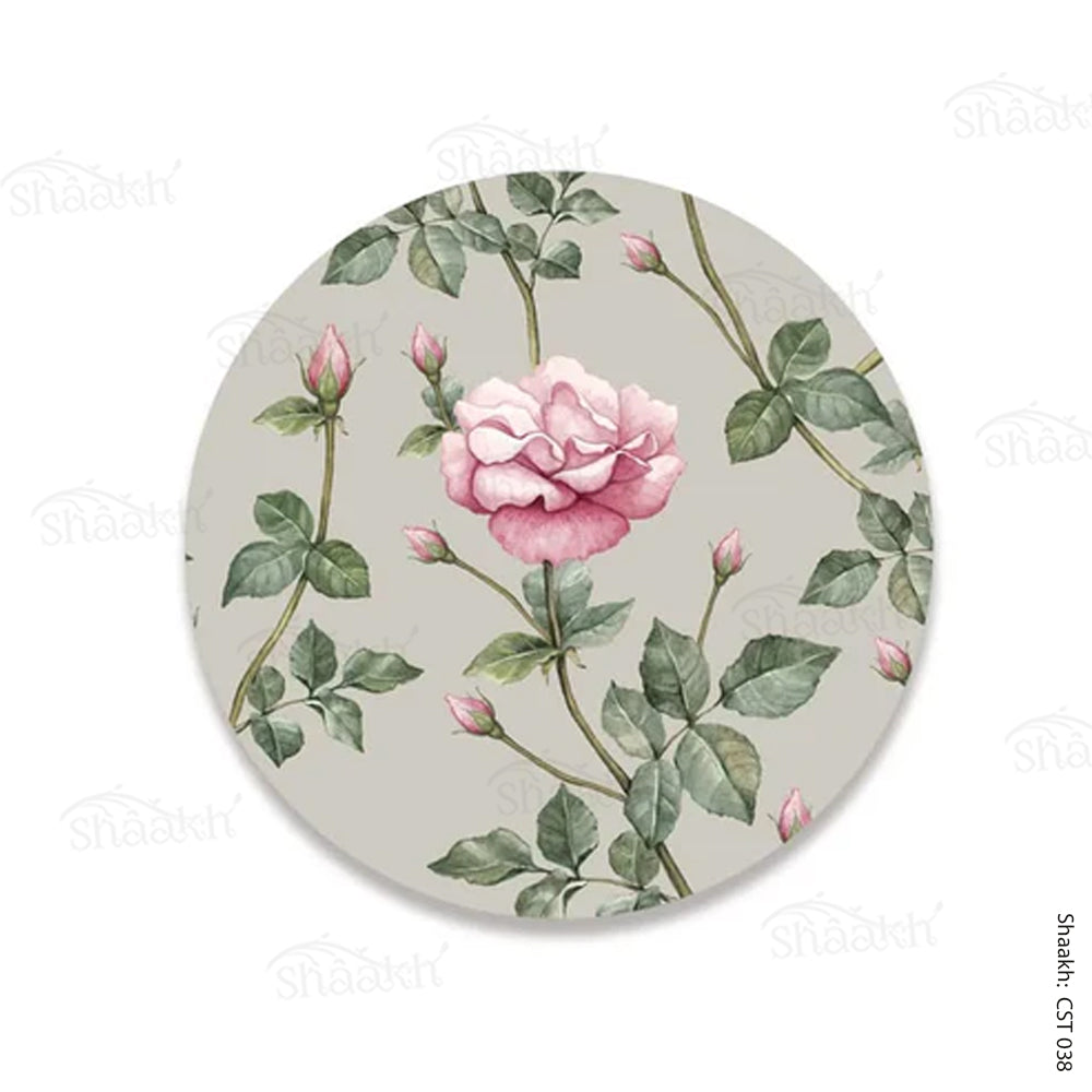 Pink Roses Trivets | CST 038 (set of 2)