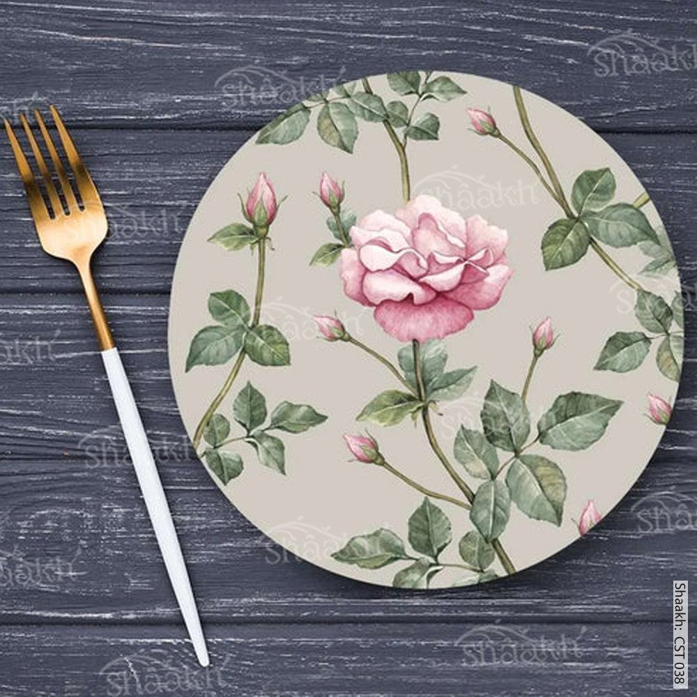 Pink Roses Trivets | CST 038 (set of 2)