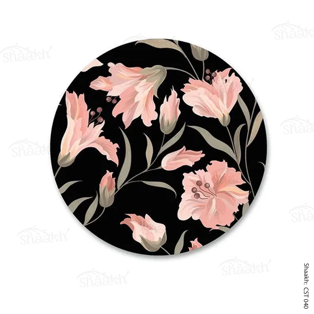 Peach Flowers Trivets | CST 040 (set of 2)