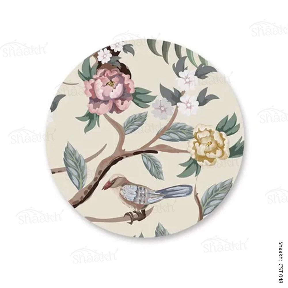 Oriental Birds and Flowers Trivets | CST 048 (Set of 2)