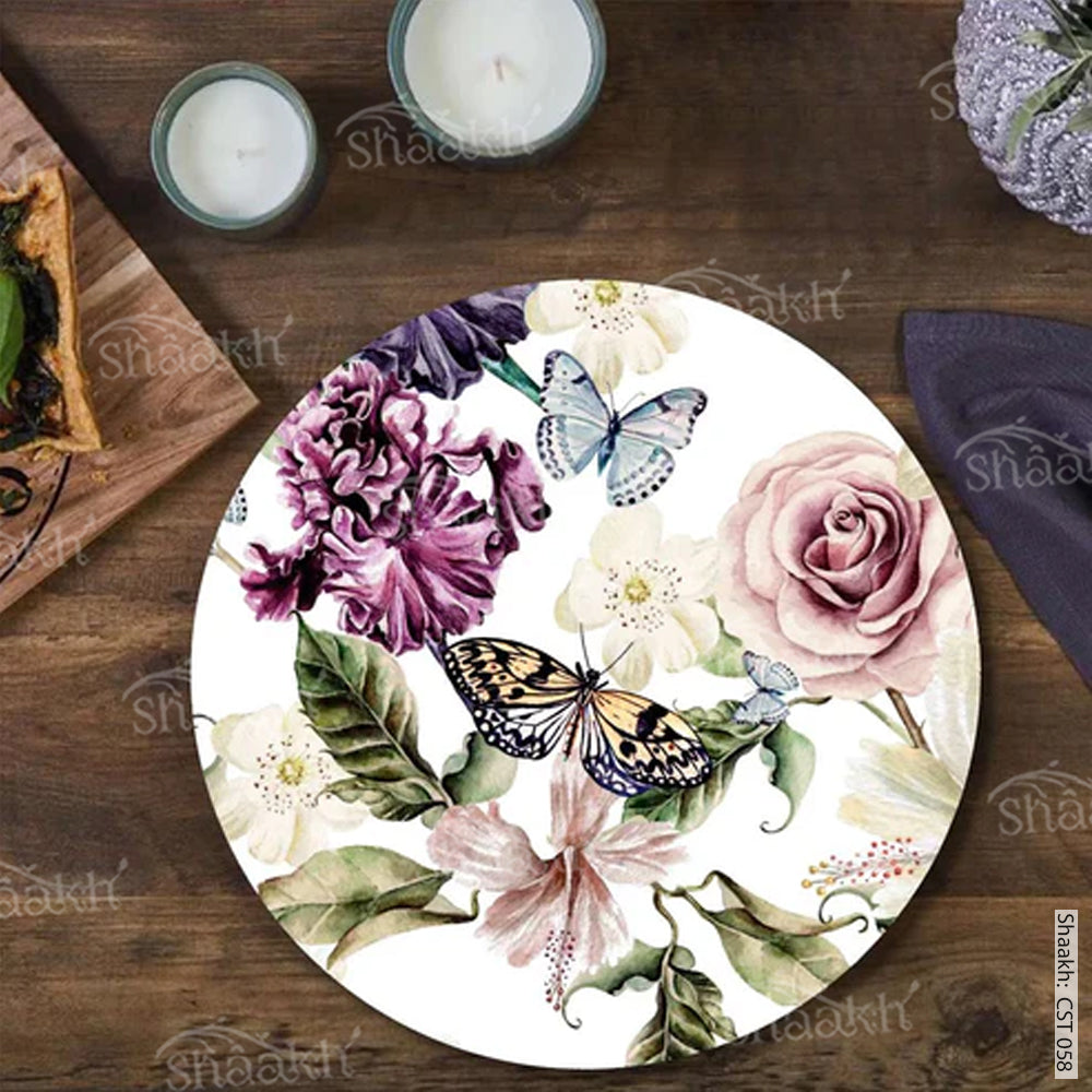 Iris and Hibiscus Flowers Trivets | CST 058 (set of 2)