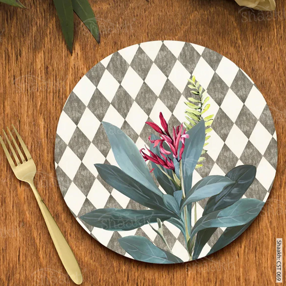 Sage Leaves (Ash Grey)Trivets | CST 069 (set of 2)