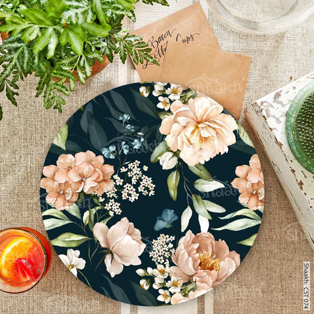 “Midnight Blossoms” Trivets | CST 074 (set of 2)
