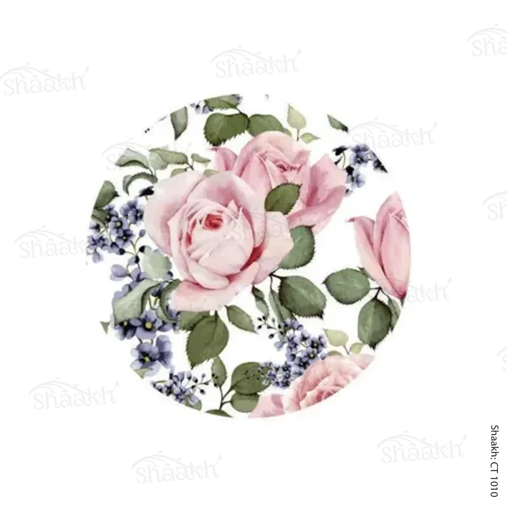 Pink Rosette Coasters | CT 1010