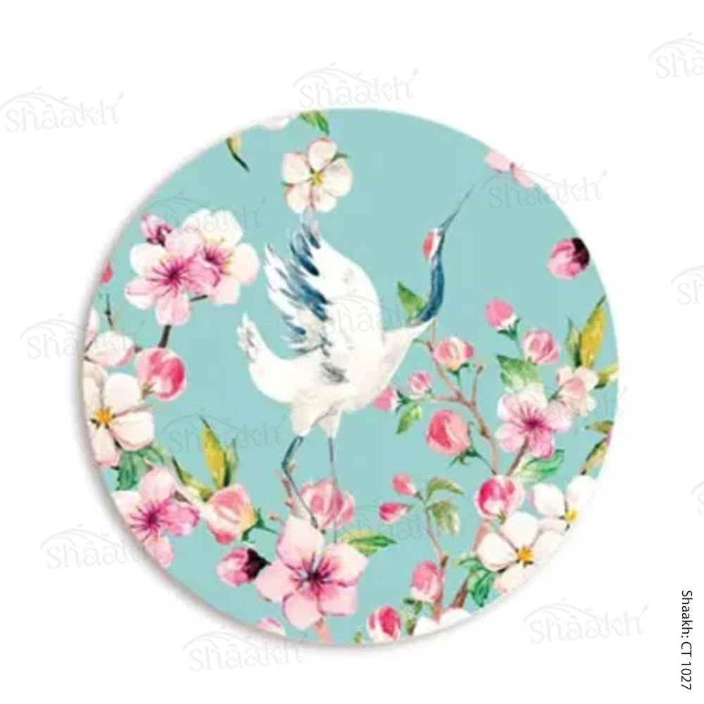 Swans with Flowers Coasters | CT 1027