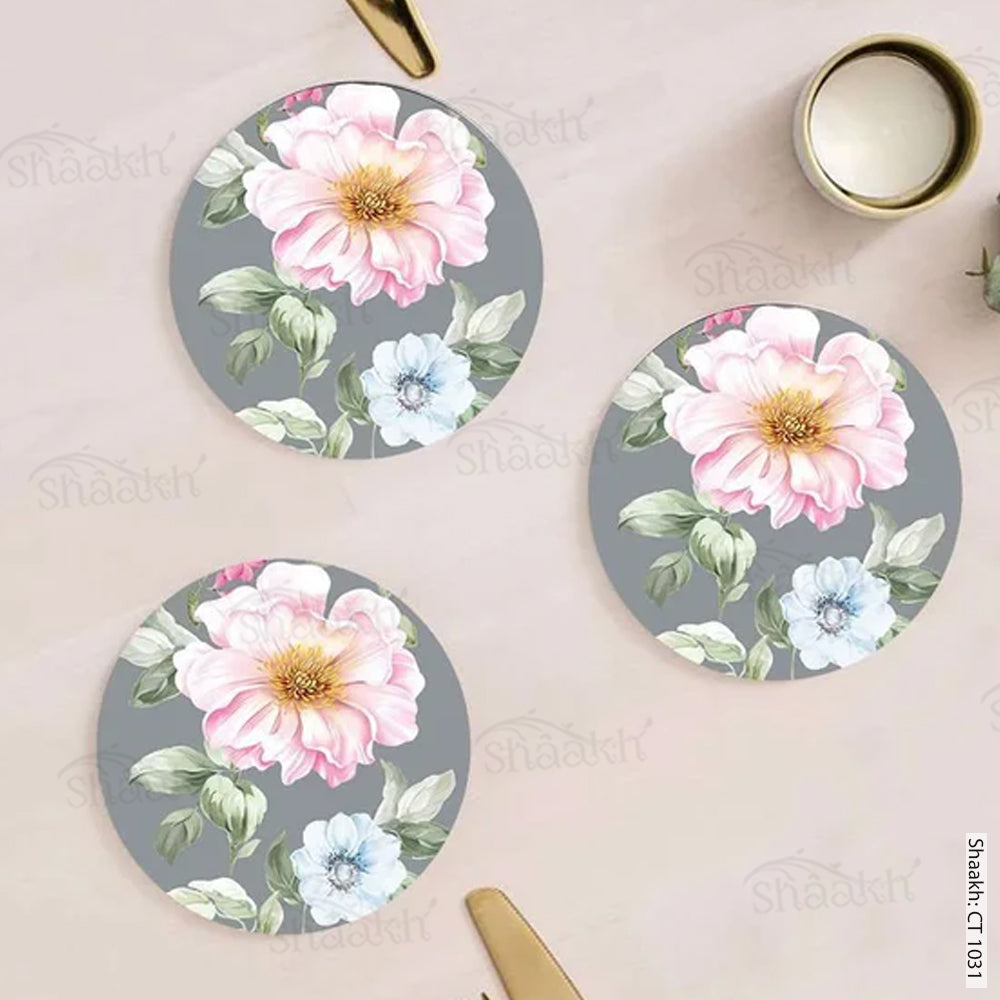 Soft Pink Blooms Coasters | CT 1031