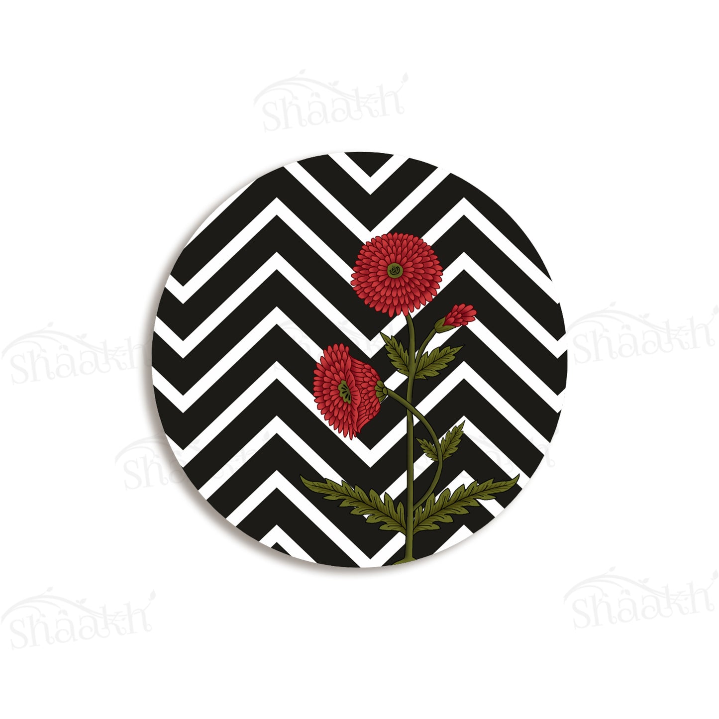 Ethnic Poppy with Modern Twist Trivets | CST 080 (Set of 2)