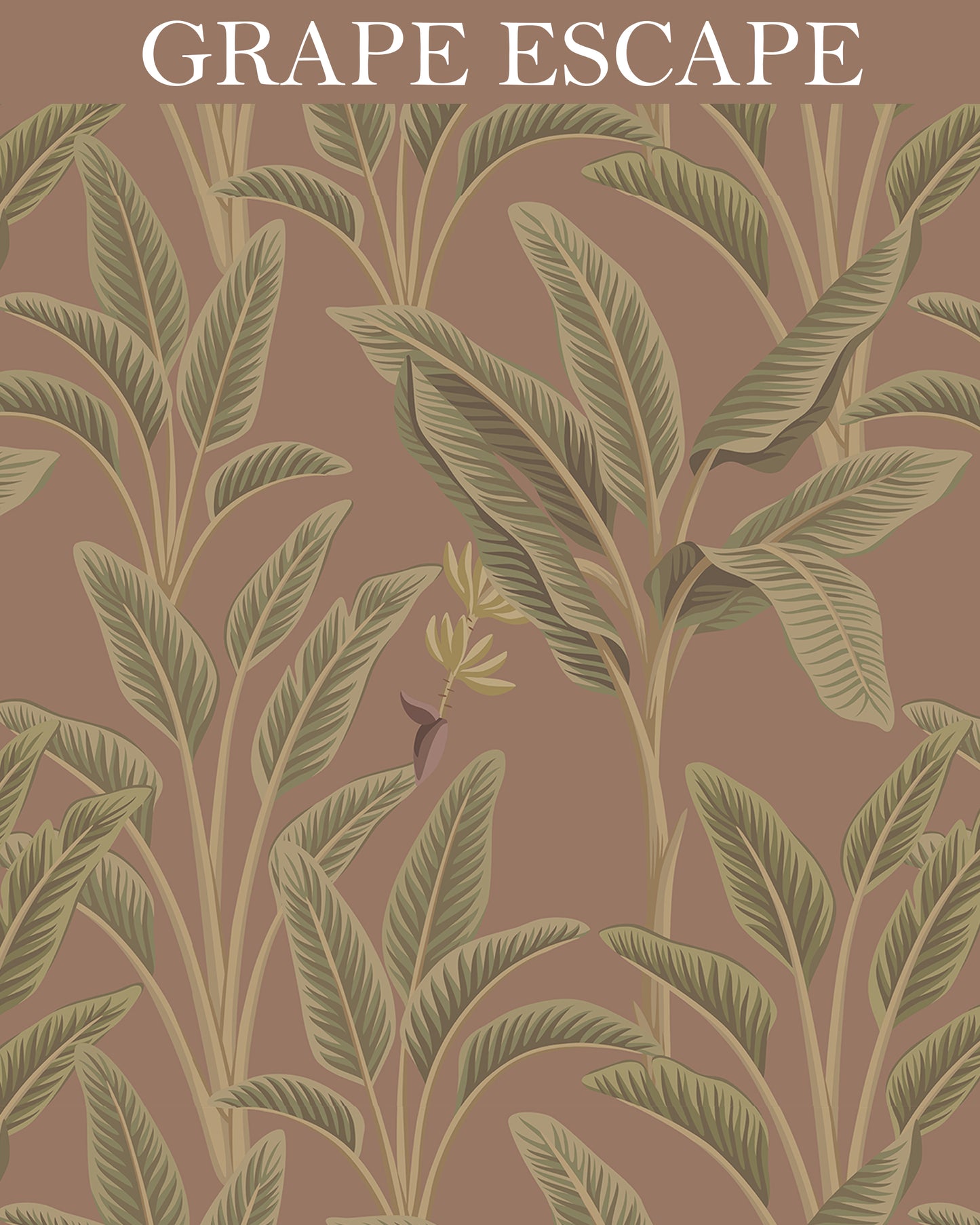 Cascading Palms — abstract design wallpaper by Shaakh, handcrafted in India