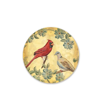 Vintage Birds Wall Plate – Red | RWA 004