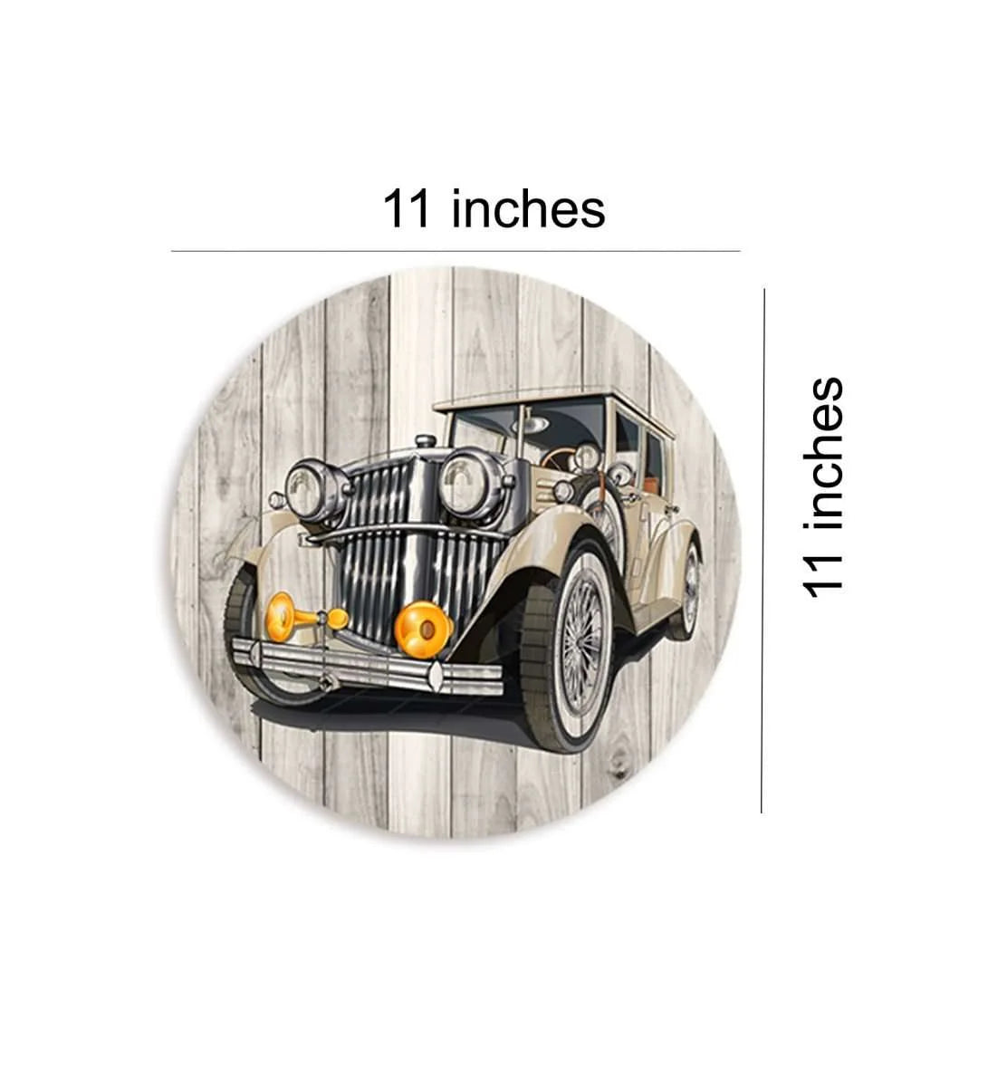 Vintage car Wall Plate -Beige | RWA 011