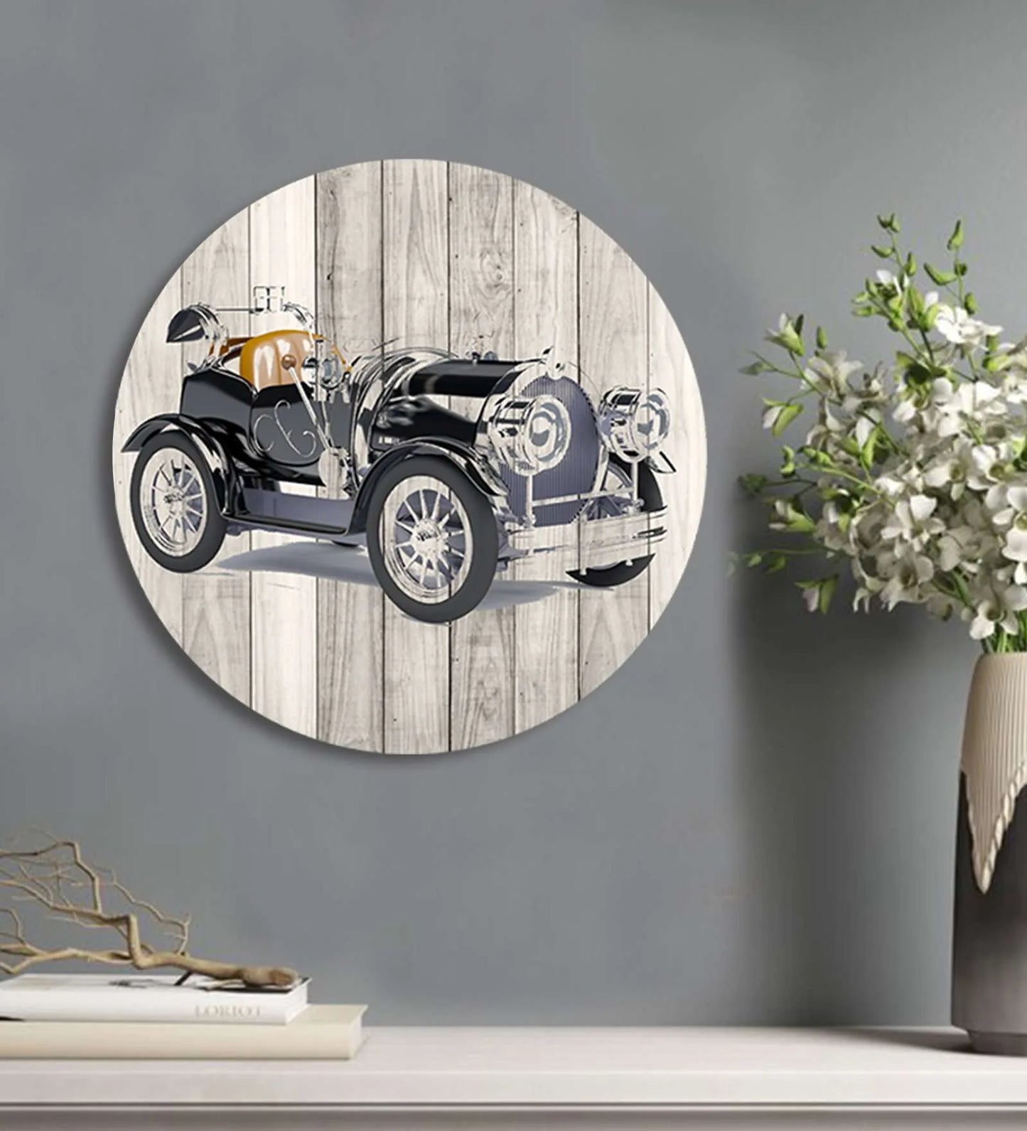 Vintage Car Wall Plate – Black | RWA 012