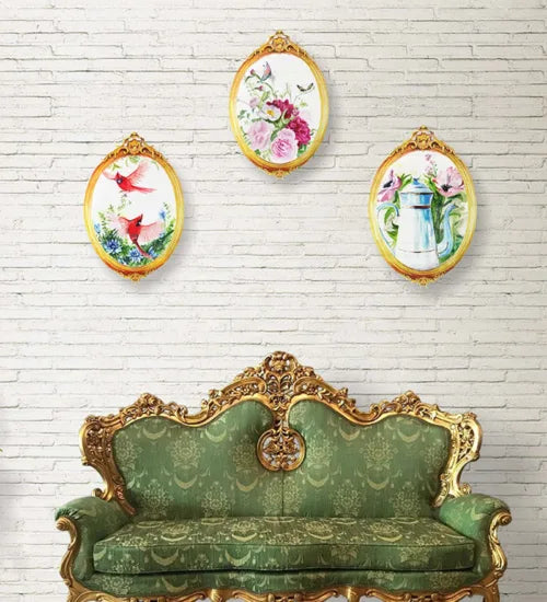 Vintage Coffee Pot With Baroque Border Wall Plate | RWA 015