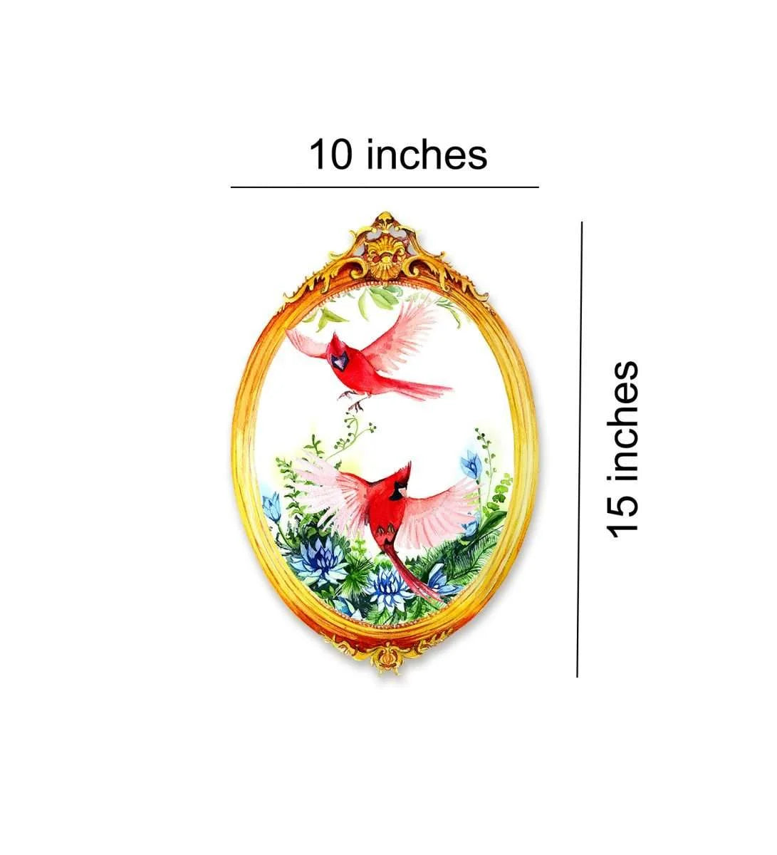 Love Birds In A Baroque Frame Wall Plate | RWA 013
