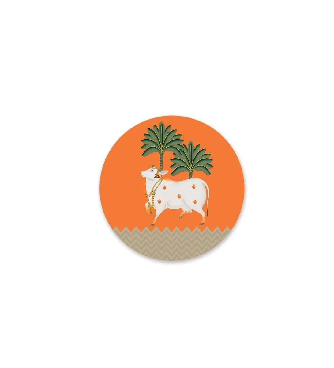 Kamadhenu – The Symbol Of Prosperity Wall Plate | RWA 017