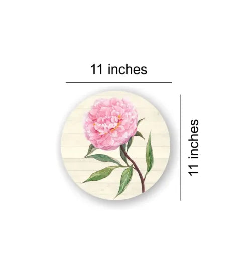 Pink Flower on Wooden Pallets Wall Plate | RWA 019