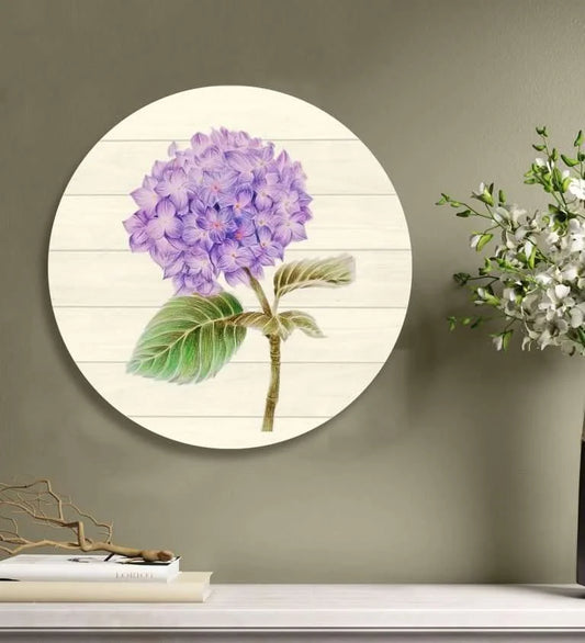 Hydrangeas Flower on wooden pallets Wall Plate | RWA 020