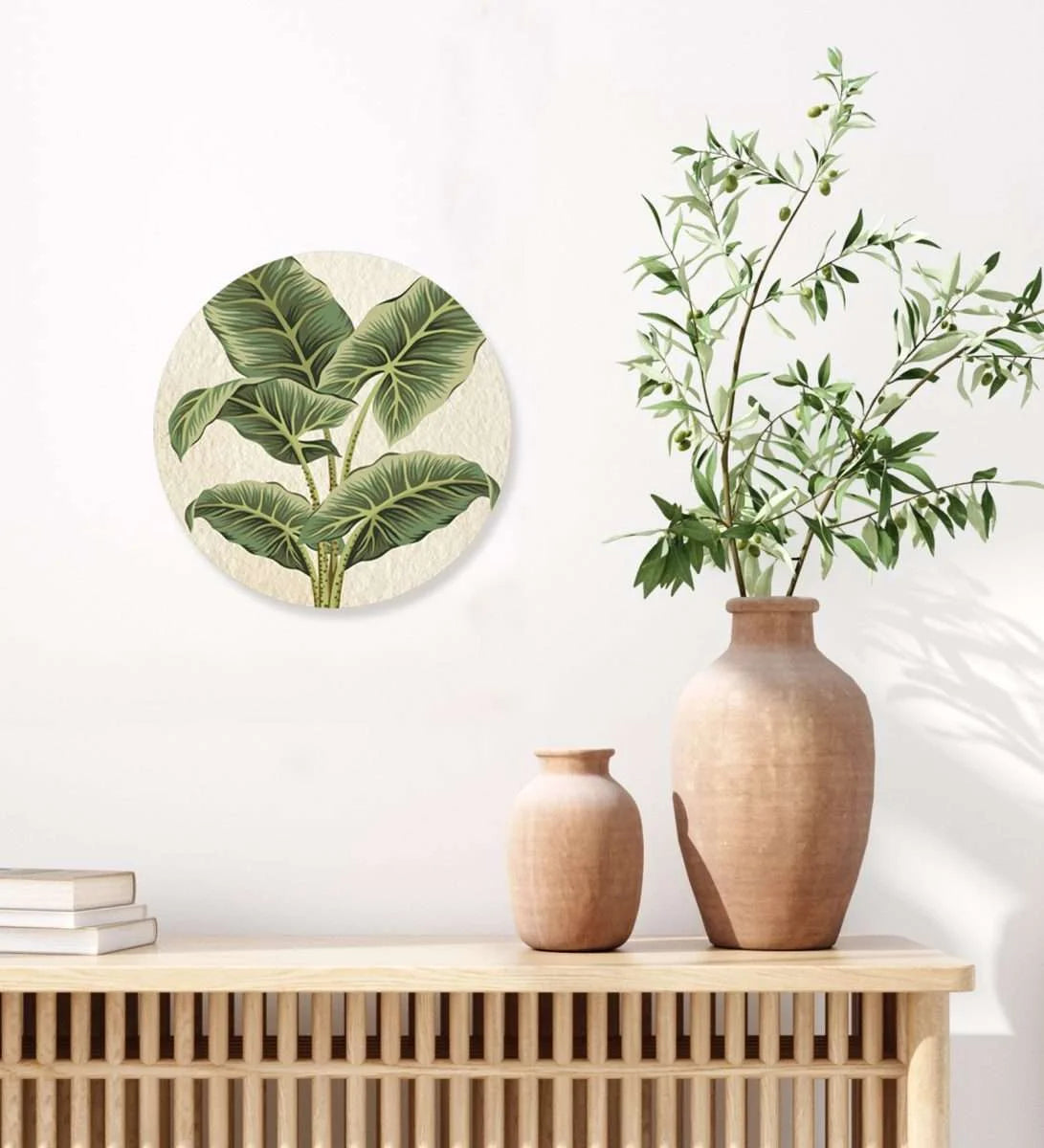 Exotic palm leaves wall Plate | RWA 028