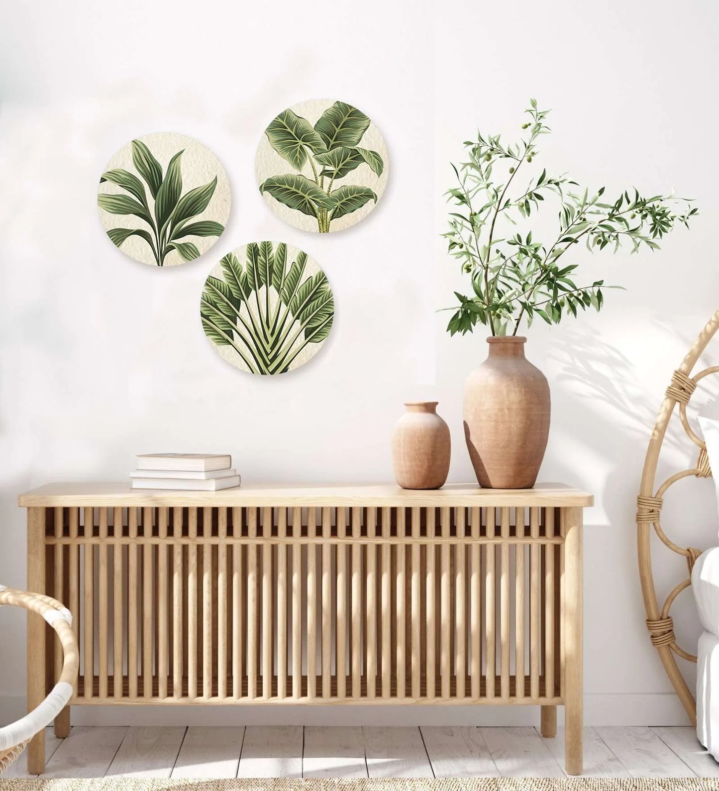 Exotic palm leaves wall Plate | RWA 028