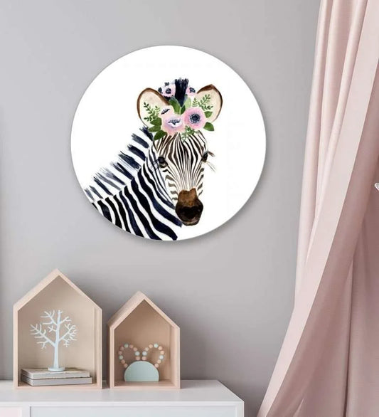 Cute animal Faces Wall Plate- Zebra | RWA 030