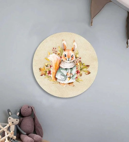 Lil squirrel In the Park Nursery wall plate | RWA 064
