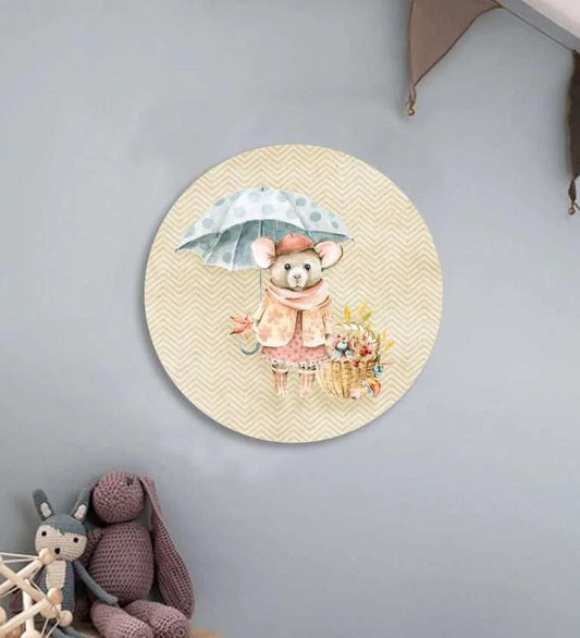 Mice Out For A Walk Nursery wall plate | RWA 065