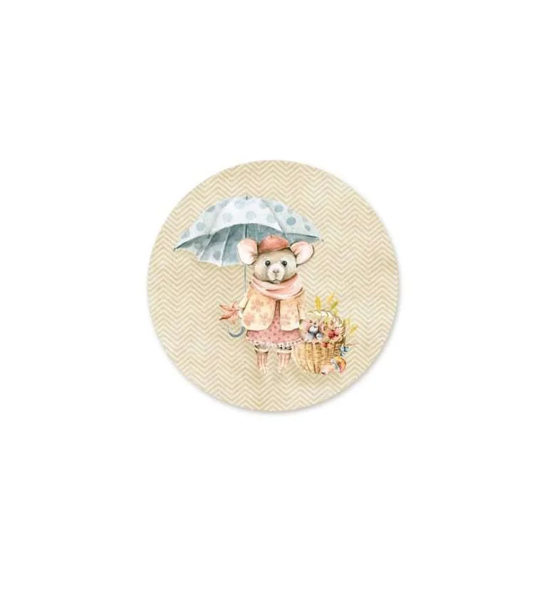 Mice Out For A Walk Nursery wall plate | RWA 065