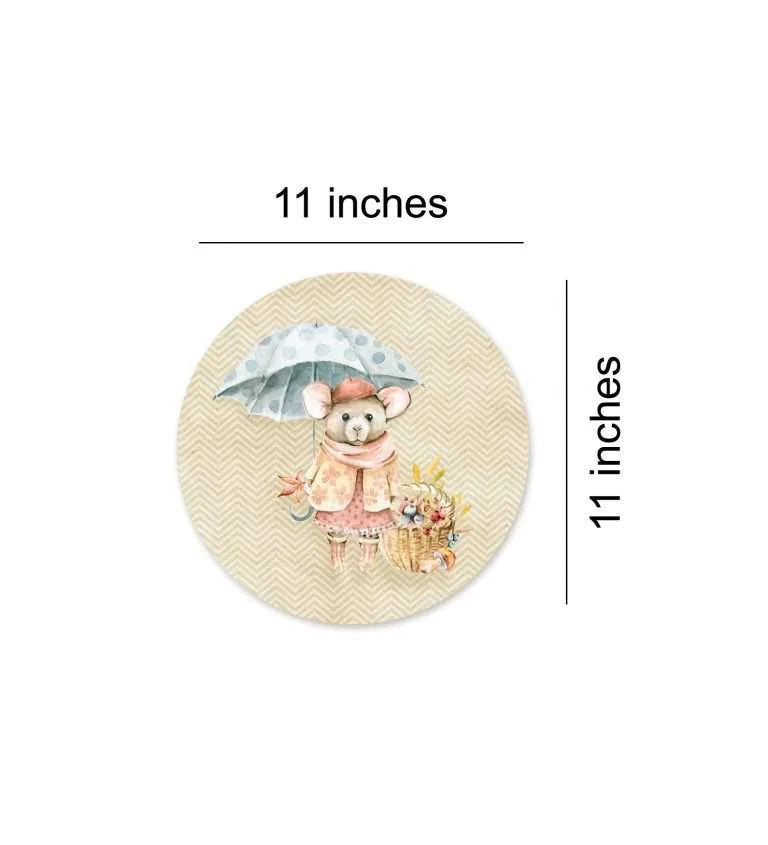 Mice Out For A Walk Nursery wall plate | RWA 065