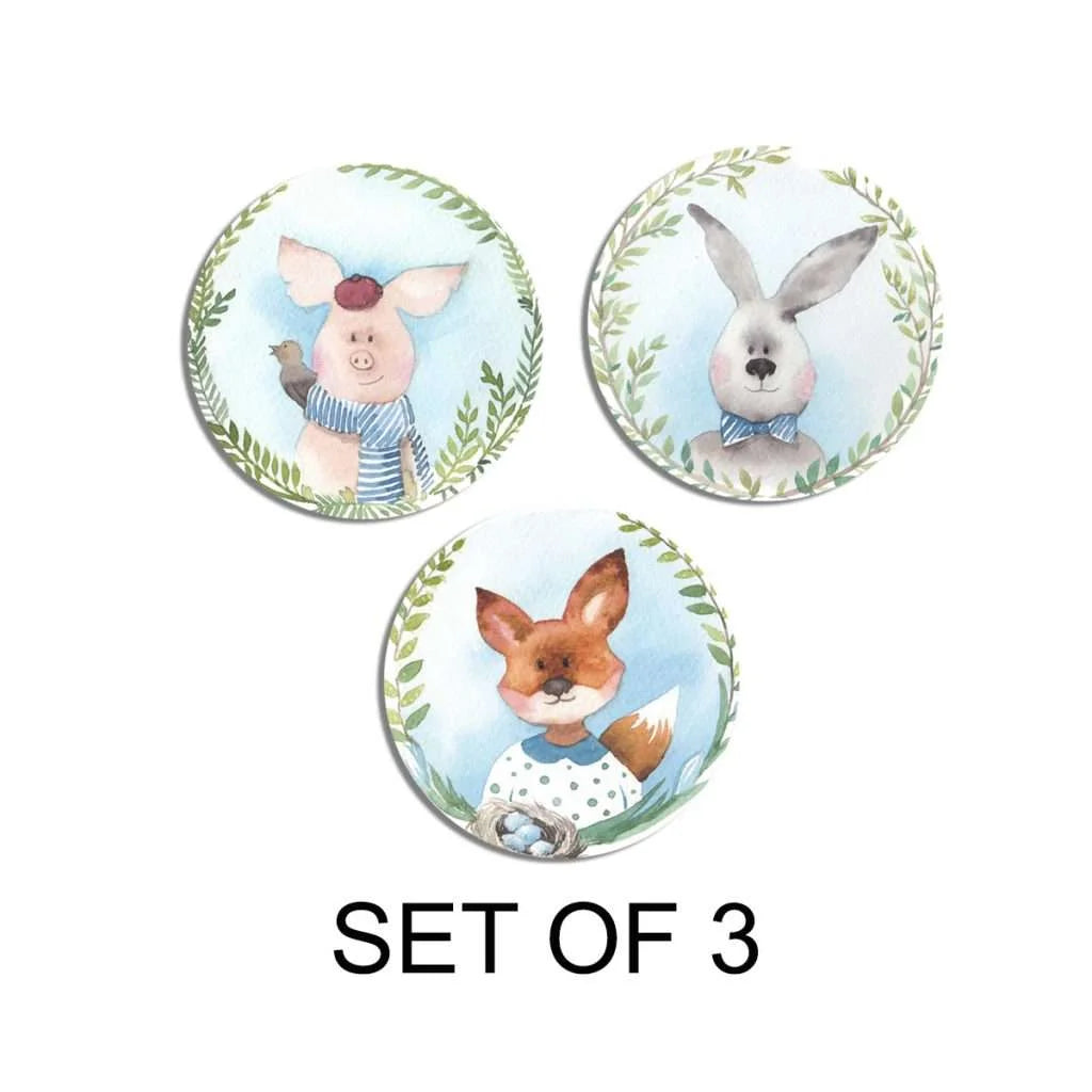 Watercolor Nursery print Wall Plates