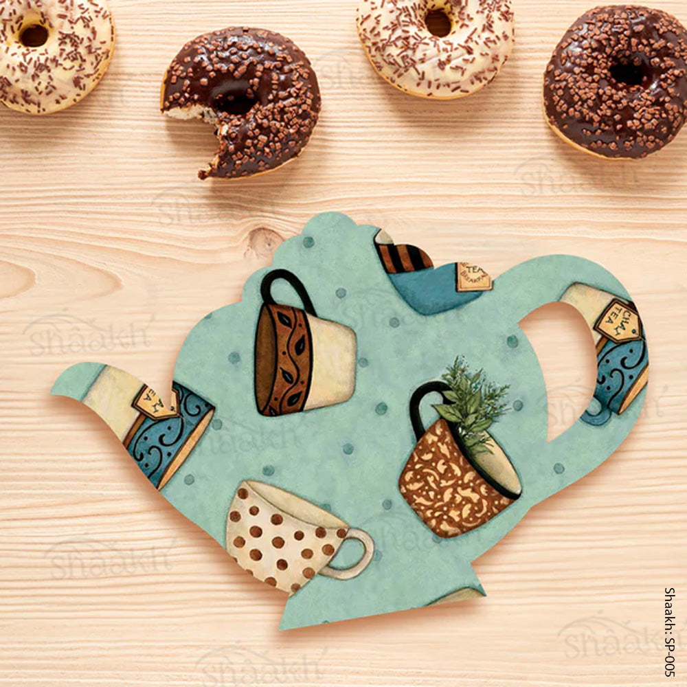 Tea Cup Kettle Shape Platter SP-005