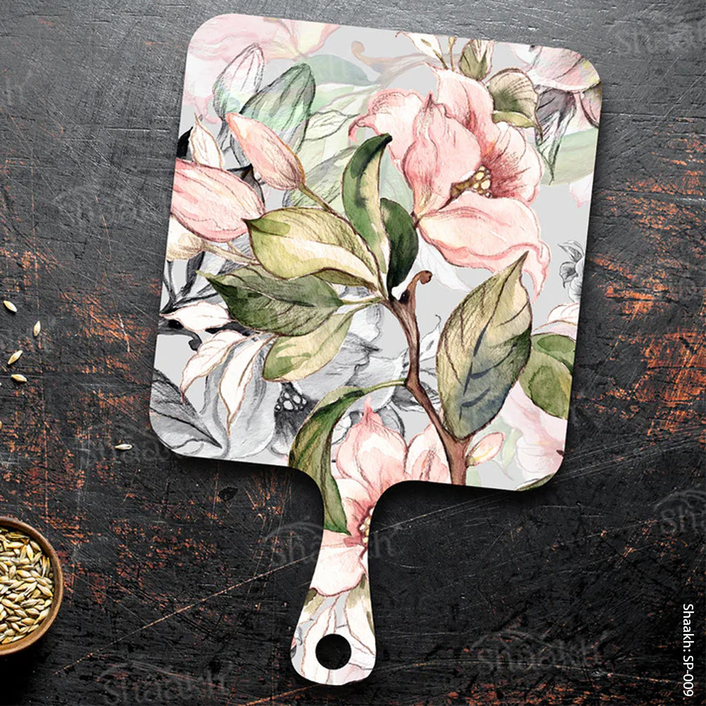 Spring branches on pale blue background Platter | SP-009