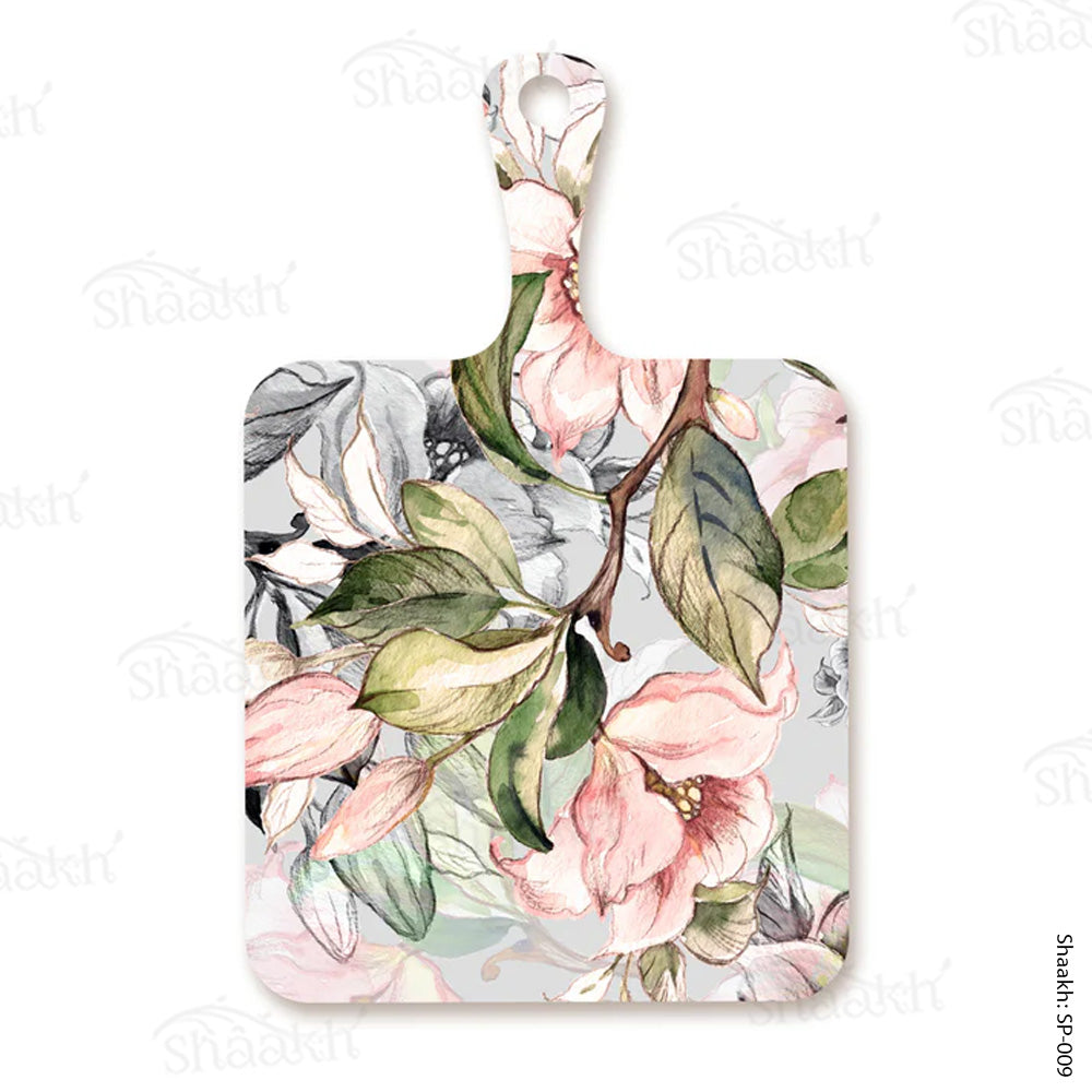 Spring branches on pale blue background Platter | SP-009