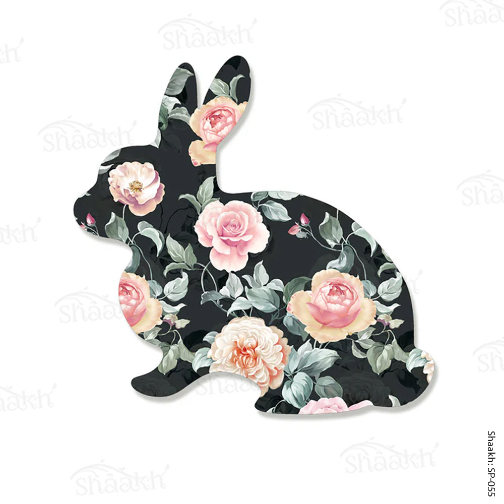 Spring Flowers Bunny shaped Platter | SP-055