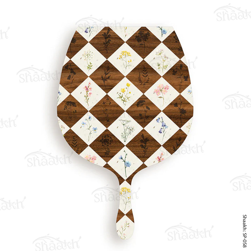 Botanical Checkered platter | SP-058