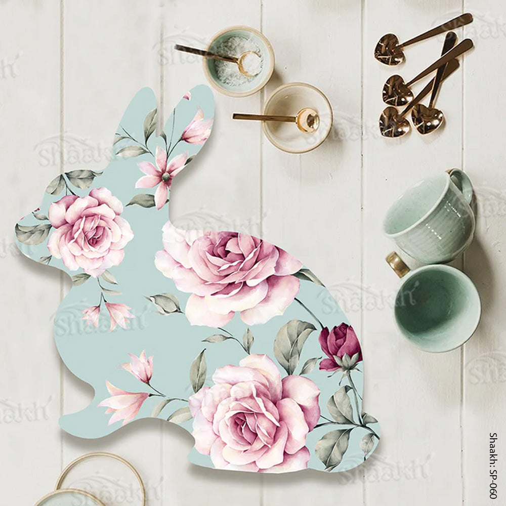 Bunny shaped floral Platter | SP-060