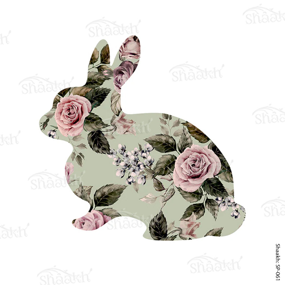Vintage Floral Bunny shaped Platter | SP-061