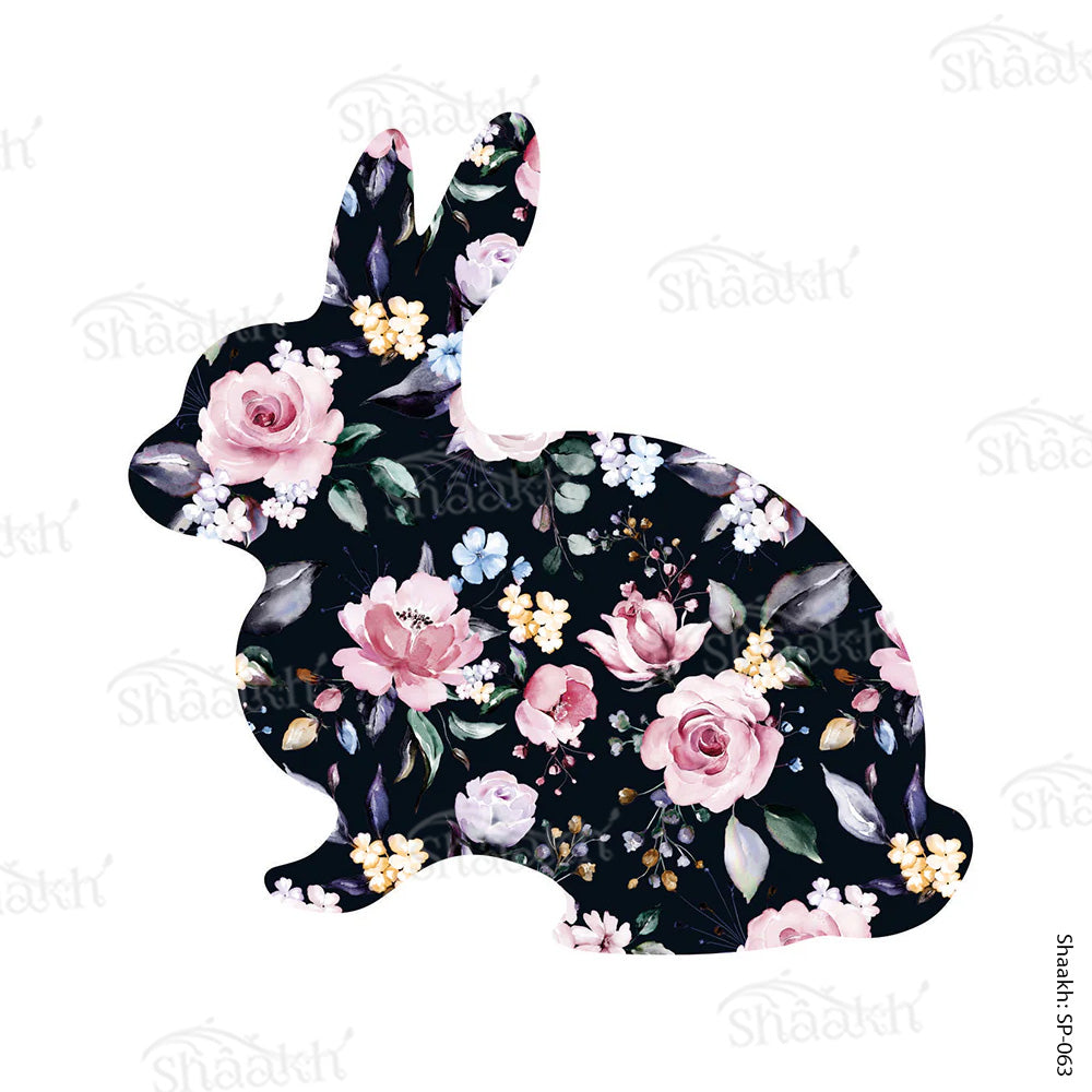 Bunch of Flowers Bunny Shaped Platter | SP-063