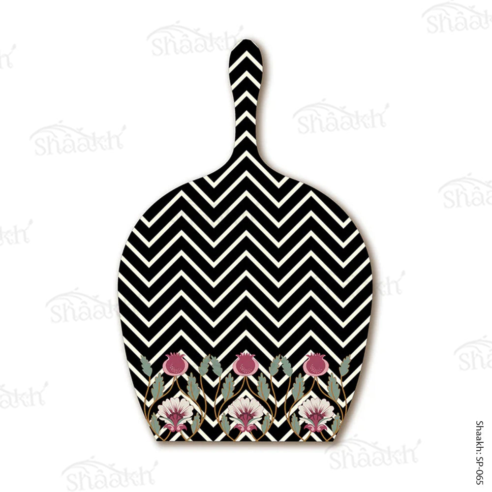 Chevron print with Mughal Motifs Platter | SP-065
