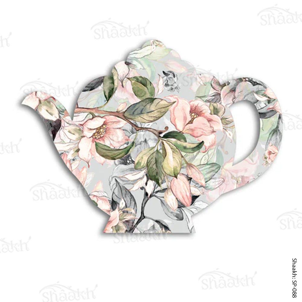 Watercolor Floral Kettle shaped Platter | SP-088