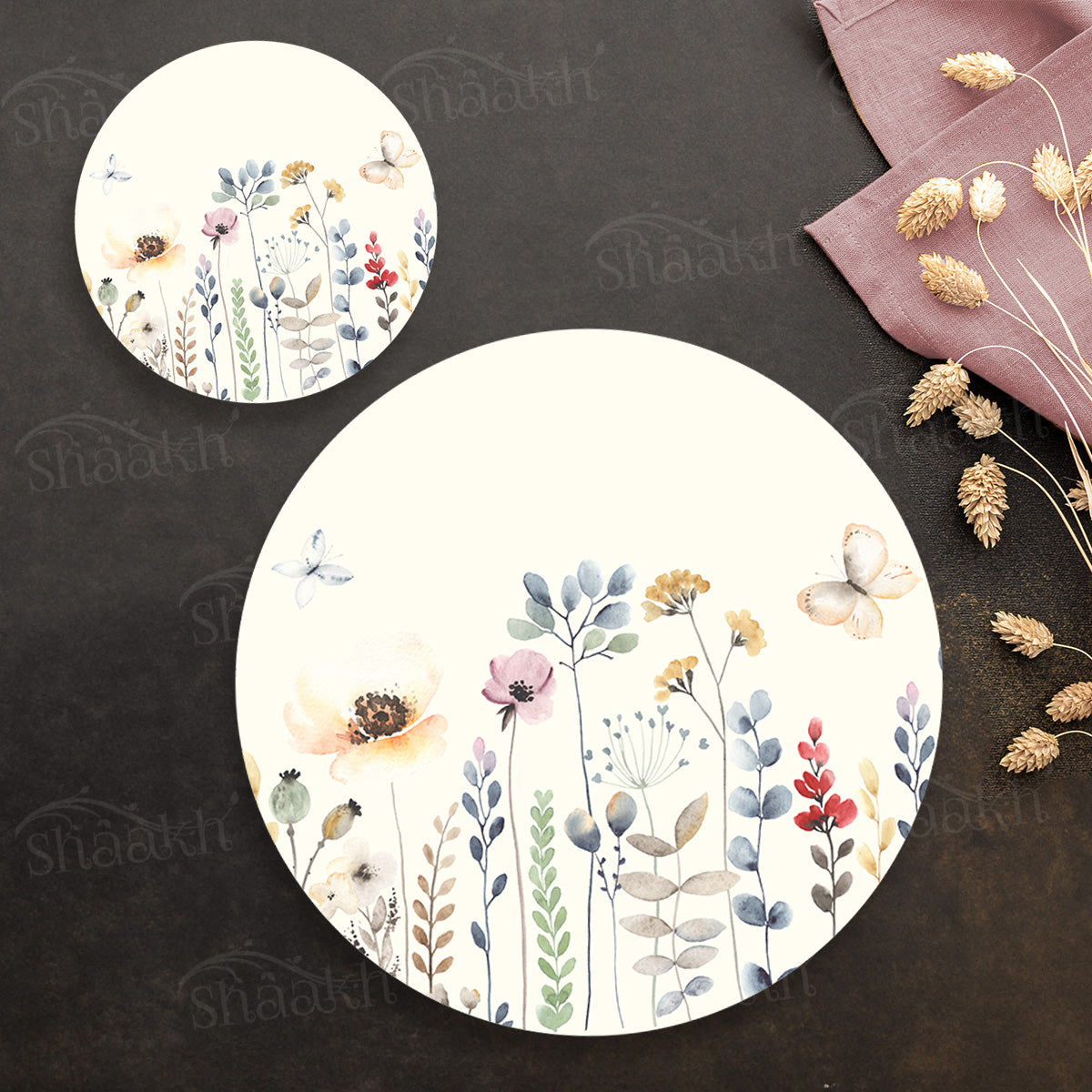 Summer Hues Coordinated Set | TWC 100 (8 Mats, 4 Trivets)
