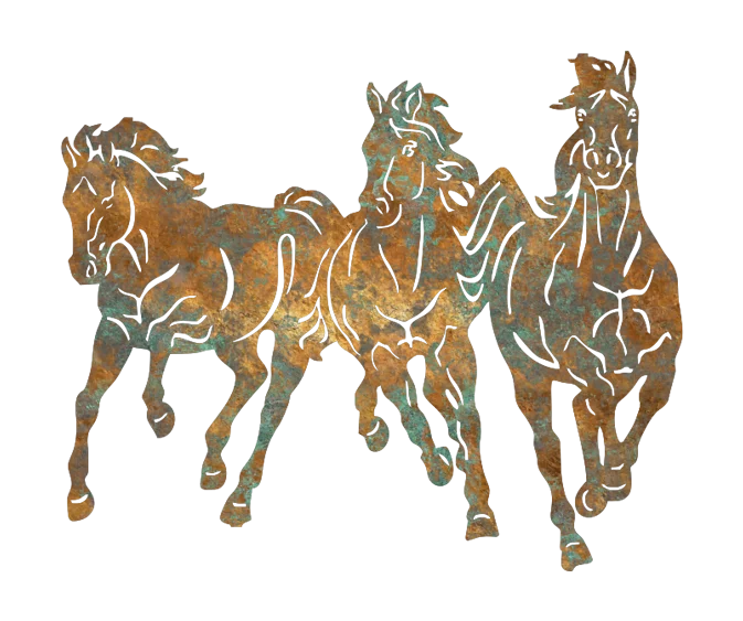 3 Horses on Metal SWA 007