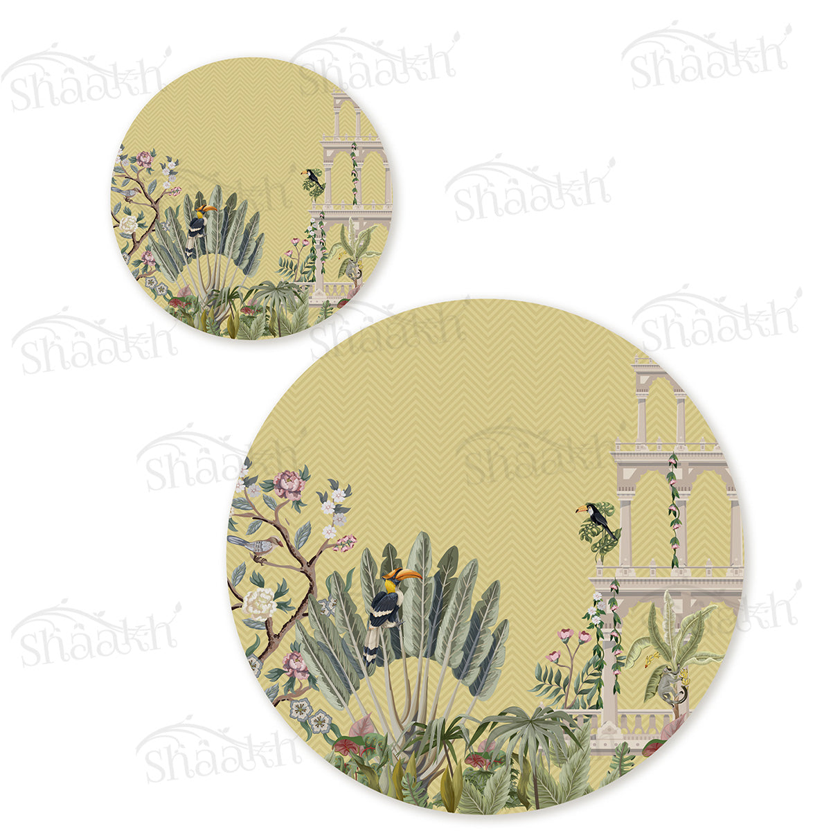 Tropical Paradise Coordinated Set | TWC 090 (8 Mats, 4 Trivets)