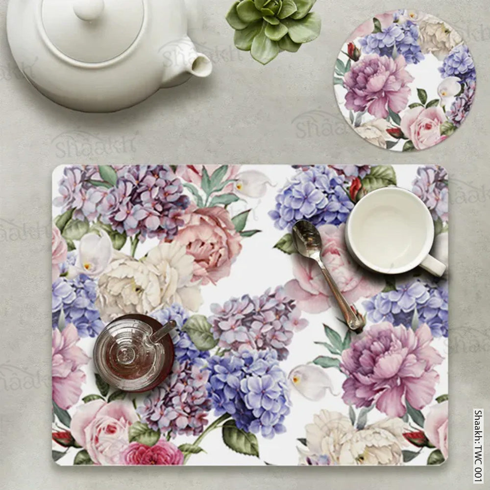 Hydrangea Flower | TWC 001 (8 Mats, 4 Trivets)