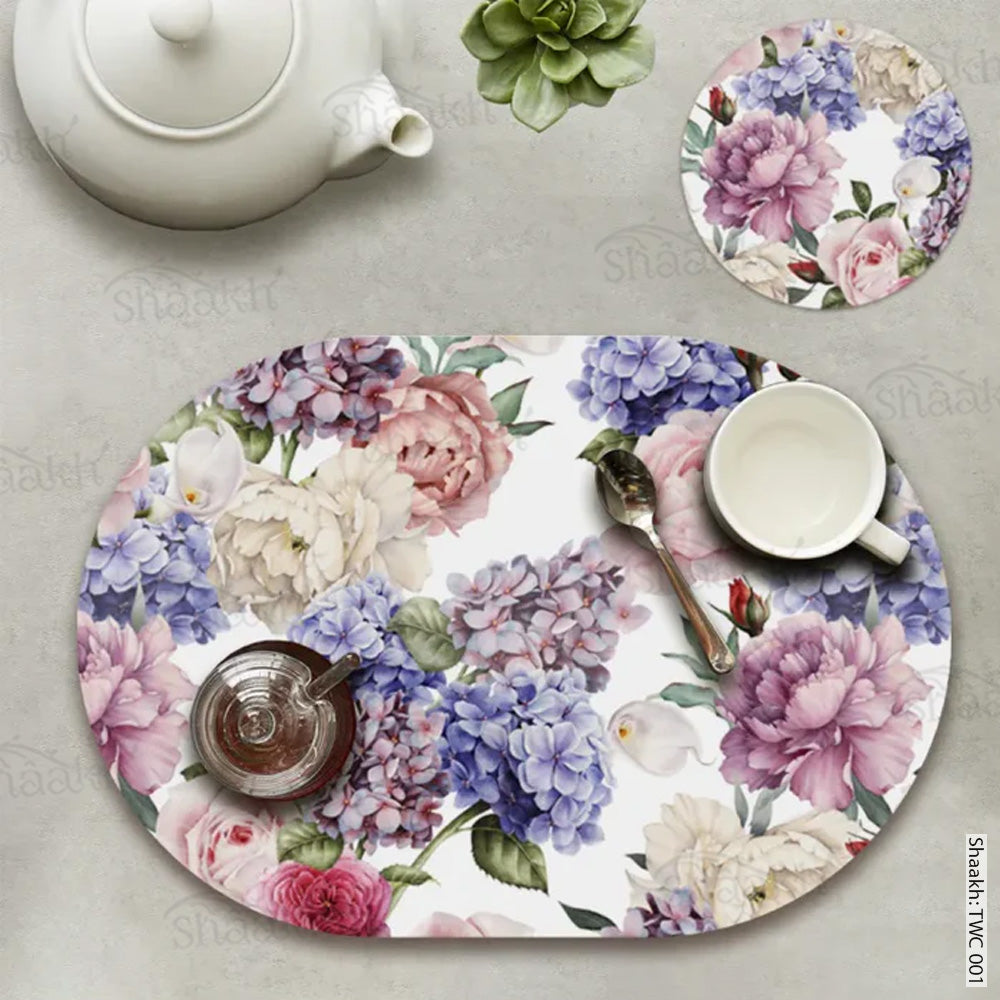 Hydrangea Flower | TWC 001 (8 Mats, 4 Trivets)