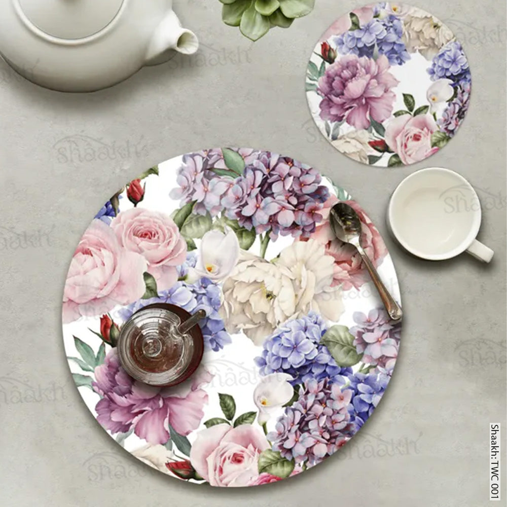 Hydrangea Flower | TWC 001 (8 Mats, 4 Trivets)