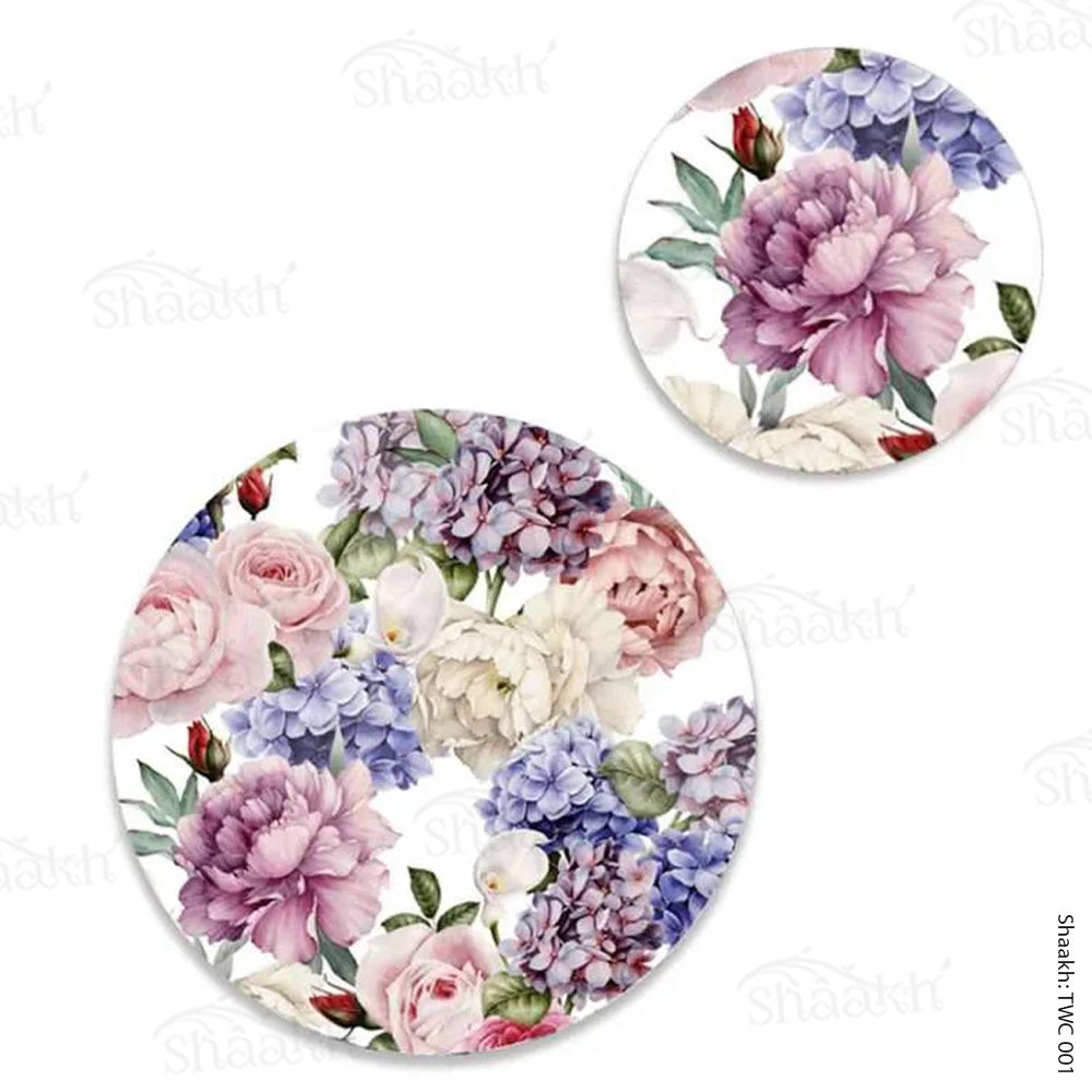 Hydrangea Flower | TWC 001 (8 Mats, 4 Trivets)