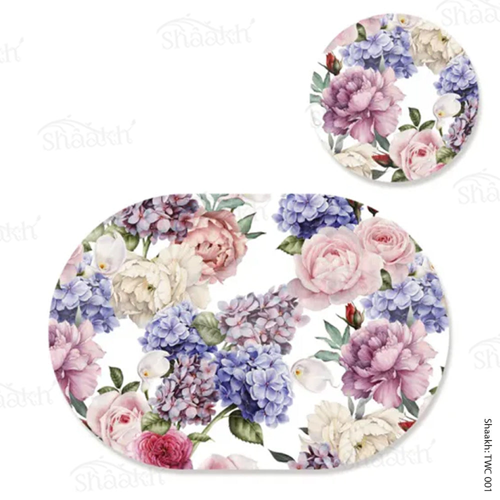 Hydrangea Flower | TWC 001 (8 Mats, 4 Trivets)