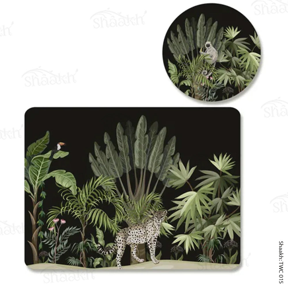 “Leopard Trail” Coordinated Mats & Trivets Set | TWC 015 (8 Mats, 4 Trivets)