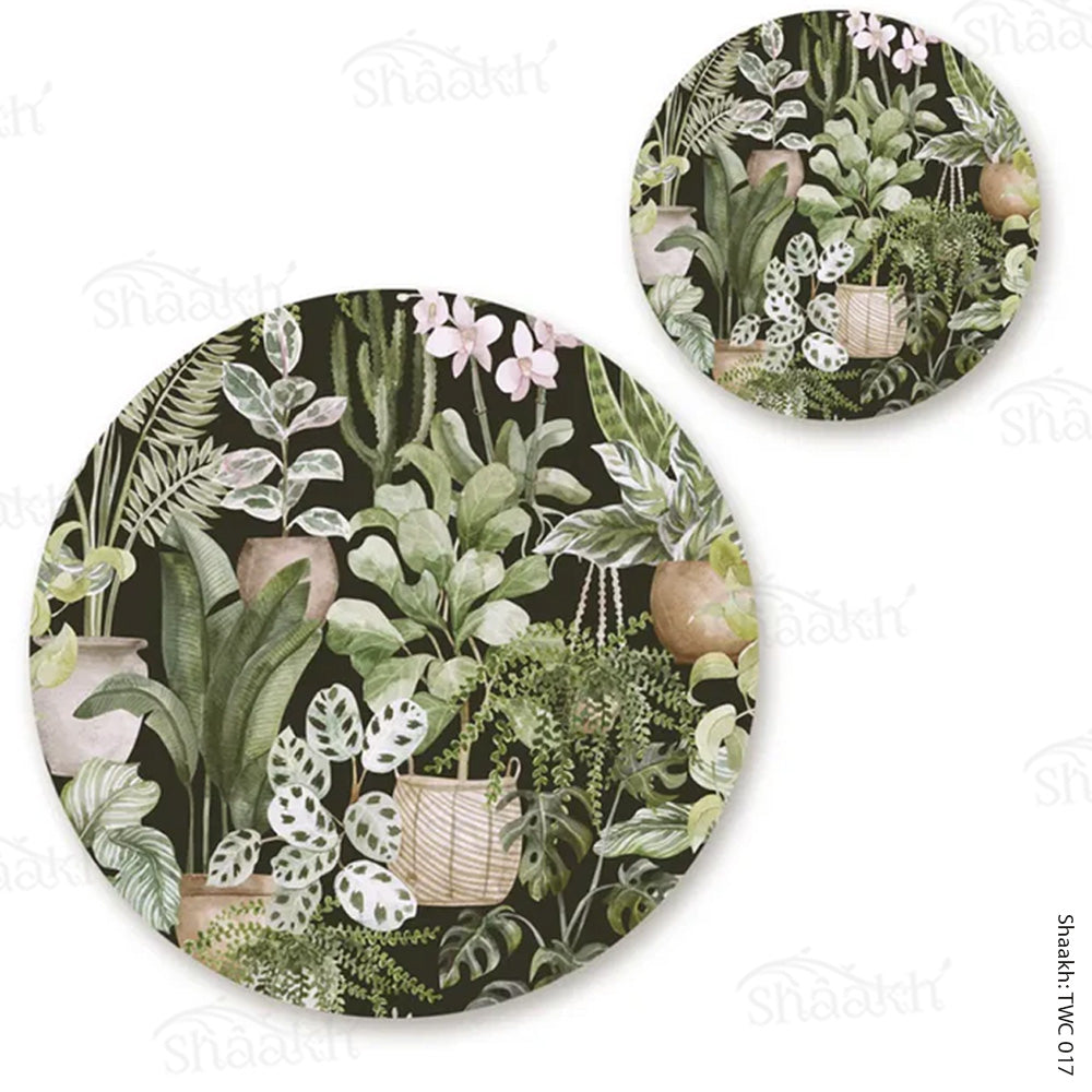 Botanical Heaven Coordinated Mats & Trivets Set | TWC 017 (8 Mats, 4 Trivets)